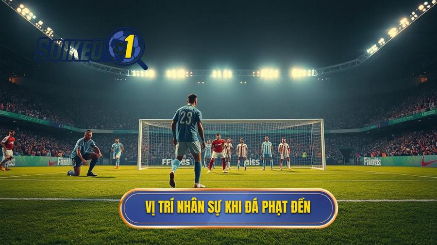 2. Vị trí nhân sự khi đá phạt đền