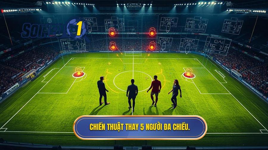 3. Chiến thuật thay 5 người đa chiều.
